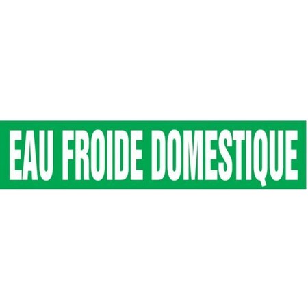 Accuform FRENCH PIPE MARKER EAU FROIDE CRPK271STF CRPK271STF